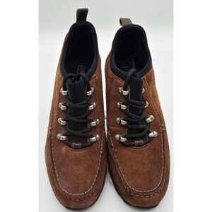 Lands End Mens Brown Suede Hiking Shoes Size 8.5 B